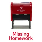 Missing Homework Teacher Self Inking Rubber Stamp