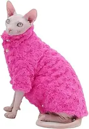 Sphynx Cat Apparel Kitty Clothes Thickness Warm Soft Winter Hairless Cat Outfits Cat Clothes for Devon Rex Cats, Cornish Cats