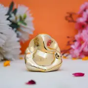 Indian Traditional Ganpati Statue Color Golden for Home D?cor