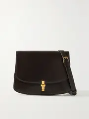 The Row - Sofia Leather Shoulder Bag - Dark brown - One size