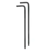 2pcs Ball End Hex Key Wrench 4mm L-Shape Extra Long Arm Metric Wrenches Black