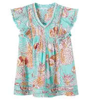 [Poupette St Barth Kids] Poupette St Barth Kids Camelia pleated floral dress Y 2 multicoloured