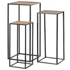 New Modern Nesting Display Tables Square Accent Side End Table, Set of 3