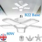 B22 Bayonet LED Garage Light 80W Daylight White Deformable Workshop Lamp HOT