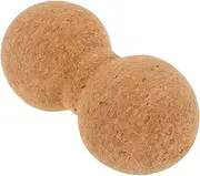 Beavorty Peanut Massage Ball Hand Massager Massage Ball Roller Massagers for Neck and Back Yoga Roller Light Brown Cork
