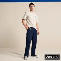 在飛比找momo購物網優惠-【JEEP】男裝 率性休閒口袋工作褲(深藍)