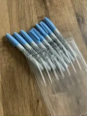 Sharpie Classic Fine Point Permanent, BLUE ICE Bullet ( 8 MARKERS+CARRY CASE )