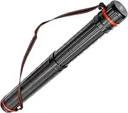 VViViD 17.5” - 29.5” inch Black Telescoping Storage Tube, with Carrying Strap, for Posters, Documents, Art, Blueprints, and More