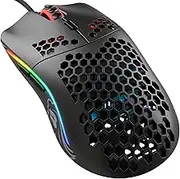 Glorious Gaming Mouse - Model O Minus 58 g Superlight Honeycomb Mouse, Mouse with Lights -Matte Black Mouse, USB Gaming Mouse