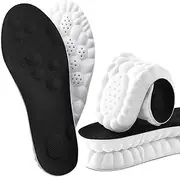 [Lfei] Soft Foot Protection Cloud Feeling Insole, U-Shape Memory Foam Insoles, 4D Sports Memory Foam Insoles, Deodorant Breathable Elastic Strong Arch Shock-Absorbing Insoles for Men and Women (41-42, Black)