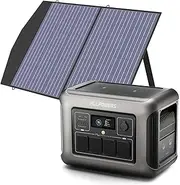 ALLPOWERS R1500 Portable Power Station with SP027 Solar Panel, 1800W 1152Wh LiFePO4 Solar Generator with Foldable 100W Panel Included, Solar Power with UPS Function, Fast Charging