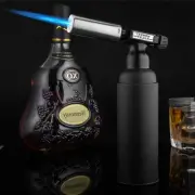 Spray Gun Torch Lighter Turbo Jet Outdoor Windproof Dual Flame Camping BBQ ﻿+BOX