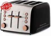 RHT94COP, Brooklyn Toaster 4 Slice, Extra Wide Toasting Slots, High-Lift, Copper