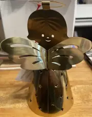 Brass Angel Christmas Tree Topper 7"