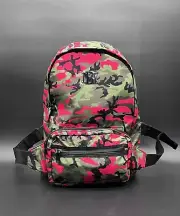 School Backpack Badgley Mischka Nylon Pink Camo