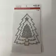Christmas Tree Thin Metal Die Set 642222 by Recollections 3 Trees NEW!