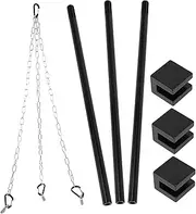 BAZEITFLOW 1 Set Adjustable Outdoor Grill Pan Bracket Bbq Pan Holder for Camping Household Use Sturdy Support for Barbecue and Cooking Dishes