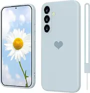 Samsung Galaxy S23 FE Silicone Case with Heart, SupVict Hany Case Samsung Galaxy S23 FE with Microfibre, Scratch-Resistant All-Round Protection Case Shockproof Slim Case for Samsung S23 FE 5G 2023