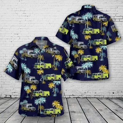 Brunswick Maine Brunswick Fire Department Hawaiian Shirt