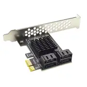 4 Port SATA to PCIE Expansion Card PCI for Express 1X to SATA Adapter