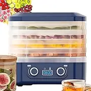 5-Tray Food Dehydrator Machine, 35-75℃ Temperature Control and 48-Hour Timer for Mushroom, Beef Jerky, Herbs, Meat, Fruit, Dog Treats Blue