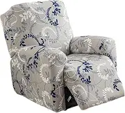 Eco-Ancheng Recliner Slipcovers 4-Pieces Recliner Chair Covers Lazy Boy Chair Covers Stretch Recliner Couch Covers Fitted Non Slip Reclining Slipcovers Furniture Protector for Recliner with Pocket,t03