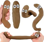 4 Pack Stretchy Poo Sensory Toys Fake Poo Stress Relief Toys Poo Stress Ball Fidget Toys Anti Anxiety for Adults Teens Birthday Party Favor Gifts Easter Basket Fillers