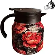 Insulated Teapot - Thermal Coffee Carafe | Double-Walled Design for Long Lasting Heat | Stainless Steel for Durability, Perfect for Tea, Coffee and Hot Drinks