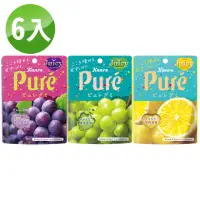 在飛比找momo購物網優惠-【Kanro 甘樂】Pure鮮果實軟糖 56gx6包(葡萄/