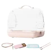 Travel Ribbon Cage, Bird Holder - Portable Light Shot Cage, Transparent Travel Bag for Removable Pets, Travel Accessories for Small Birds