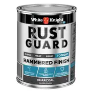 White Knight 1L Charcoal Gloss Rust Guard Hammered Finish Paint