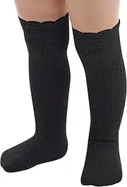 [American Trends] Baby Knee High Socks Ruffled Toddler Long Socks Infant Socks for Toddler Girls and Boys