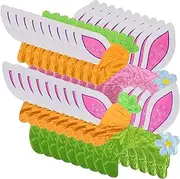 20pcs Rabbit Ears Headdress Bunny Ear Hair Hoop Unicorn Bunny Birthday Decorations Green Caterpillar Balloon Arch Kit Balloons Hand Wearing Balloon Bunny Car Aluminum Foil