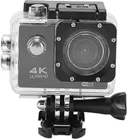 Action Camera, 4K HD 98.4ft 30m Underwater Camera Set with Shell, Multifunctional Sports Camera with 2.0inch Screen, Portable Waterproof Camera for Swimming Surfing Diving (Black)