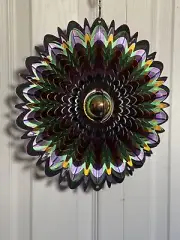 Spinfinity Outdoor Hanging Wind Spinner Powder Coated Stainless Steel 12” By 12”
