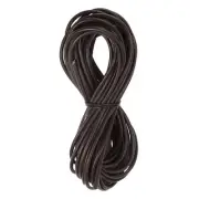 3.2mm Round Leather Lacing Cord 11Yards/10M Crafting Braiding String, Deep Brown