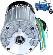 60V / 72V Brushless DC Motor with Permanent Magnet 1200W-3000W High Torque DC Motor Electric Tricycle Motor with 18-Tooth Camshaft for DIY Electric Tricycle, Quad Bike,3000w72v,4800RPM
