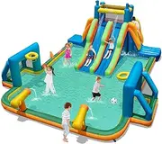 HONEY JOY Inflatable Water Slide (Without Blower)