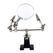 2.5X Glass Third Hand Soldering Stand with Dual Adjustable