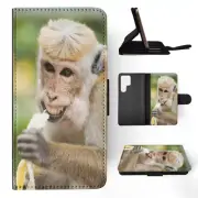 FLIP CASE FOR SAMSUNG GALAXY|CUTE FUNNY MONKEY EATING BANANA