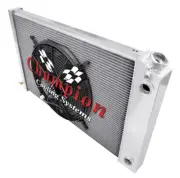 3 Row ER Radiator 19x28",16" Fan,1.5,1.75-1973-1991 Chevy Blazer LS Swap