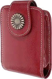 HONITANO Mini Lipstick Case with Mirror Portable Cosmetic Pouch for Women Small Makeup Bag for Travel Stylish Lipstick Holder Purse with Zipper