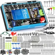 472PCS Fishing Accessories Kit, Waterproof Tackle Box with Tackle Included, F...
