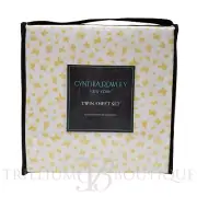 Cynthia Rowley Twin Butterfly Sheet Set Yellow Soft & Breathable Bedding!