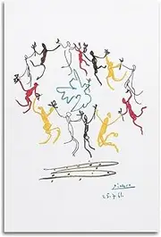 Pablo Picasso Poster《Dance Of Youth》Wall Art Pablo Picasso Canvas Painting Pablo Picasso Prints Picasso Pictrue for Home Decor 50x70cm No Frame