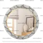 White Agate Living Room Mirror, Christmas Gifts Wall Mirror, Handmade Home Decor