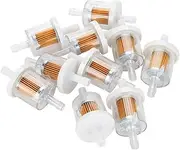 Plastic Inline Mini Small Engine Fuel Gas Filters Help Remove Solid Impurities for Lawnmower Motorcycle 10pcs