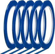 uxcell Whiteboard Tape 3mm x 66m Pinstripe Graphic Chart Line Grid Marking Tapes for Classroom Office Dry Erase Board Art, Blue, Pack of 5