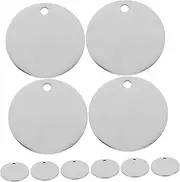 MINAOLULUS 10pcs Stainless Dog Tags Blank Metal Stamping Blanks for DIY Crafting Pet Id Tags Durable Resistant for