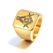 Fashion Finger Ring Titanium Steel Pattern Geometric Finger Rings Hand Accessories Jewelry for Men